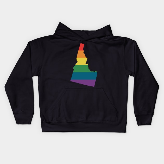 Idaho State Rainbow Kids Hoodie by n23tees